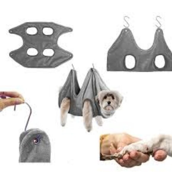 NEW Pet Grooming Hammock Restraint Towel Bag Cat Dog Hammock Helper-SMALL - Picture 1 of 9